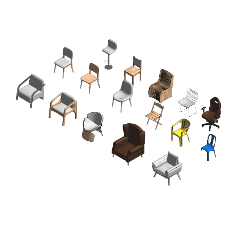 Pacote Cadeiras e Poltronas [Revit]