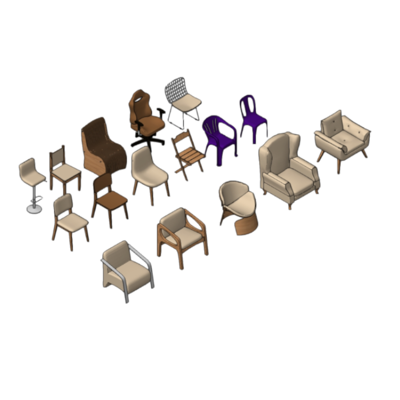 Pacote Cadeiras e Poltronas [Vectorworks]