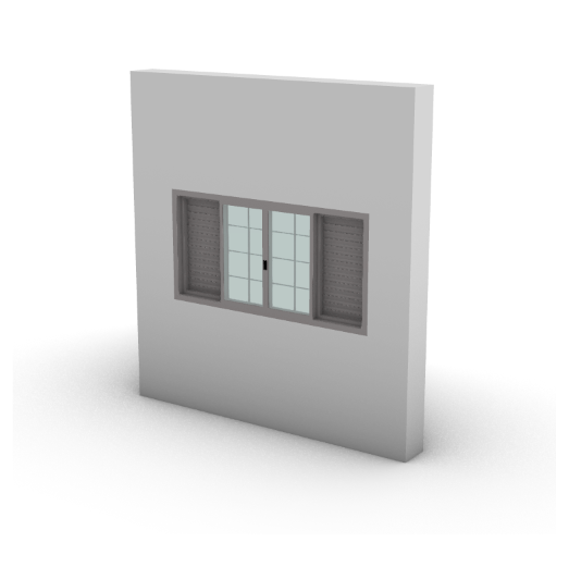 Janela Veneziana - 4 folhas [ArchiCAD]